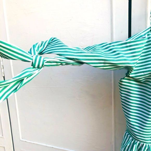 **English Factory Stripe Spaghetti Strap (Tie) Shoulder Dress - Picture 4 of 11
